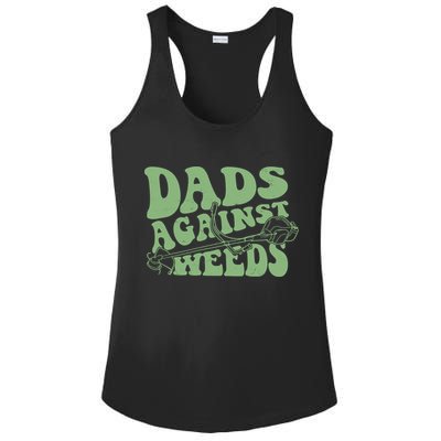 Funny Dads Against Weeds Lawn Weed Wacker Ladies PosiCharge Competitor Racerback Tank