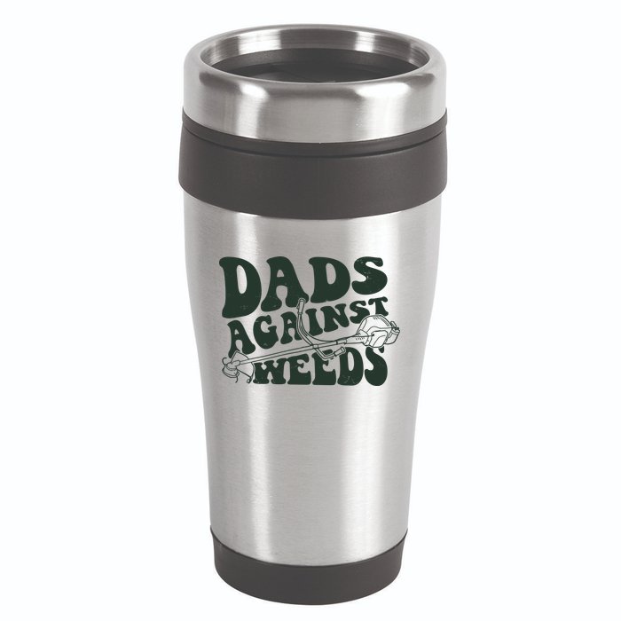 Funny Dads Against Weeds Lawn Weed Wacker 16oz Travel Tumbler