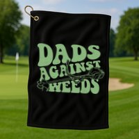 Funny Dads Against Weeds Lawn Weed Wacker Golf Towel