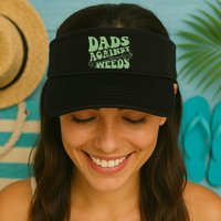 Funny Dads Against Weeds Lawn Weed Wacker Valucap Bio-Washed Visor