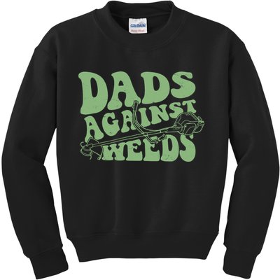 Funny Dads Against Weeds Lawn Weed Wacker Kids Sweatshirt