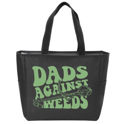 Funny Dads Against Weeds Lawn Weed Wacker Zip Tote Bag