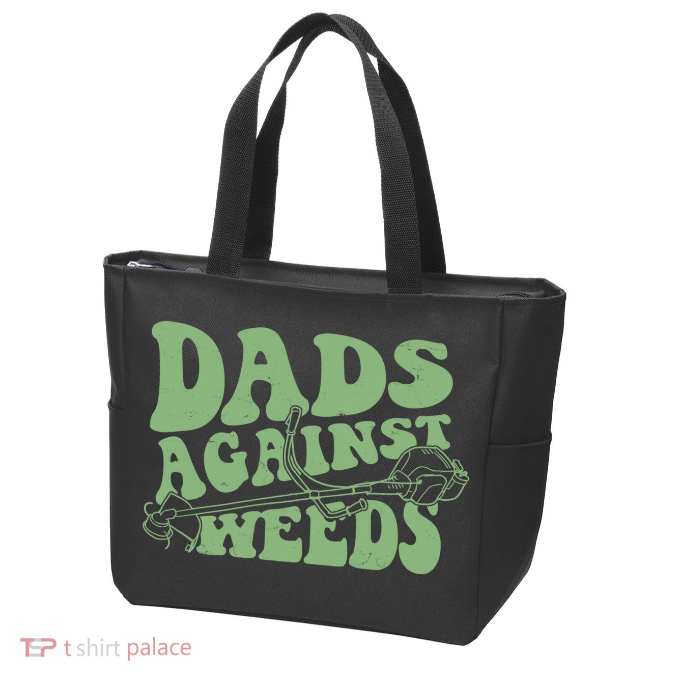 Funny Dads Against Weeds Lawn Weed Wacker Zip Tote Bag