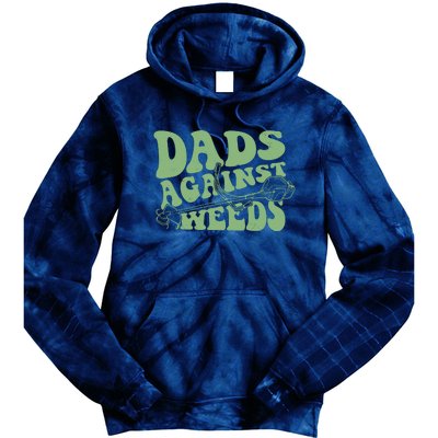 Funny Dads Against Weeds Lawn Weed Wacker Tie Dye Hoodie