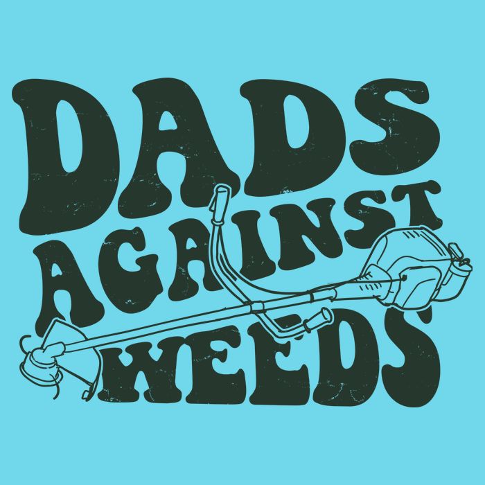 Funny Dads Against Weeds Lawn Weed Wacker Button