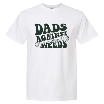 Funny Dads Against Weeds Lawn Weed Wacker Garment-Dyed Heavyweight T-Shirt