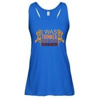 Family Dinner And Thanksgiving I Was Thinner Before Dinner Gift Ladies Essential Flowy Tank