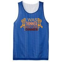 Family Dinner And Thanksgiving I Was Thinner Before Dinner Gift Mesh Reversible Basketball Jersey Tank