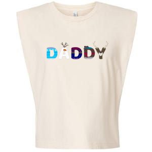 Frozen Dad And Mom Birthday Daddy Family Party Snowman Garment-Dyed Women's Muscle Tee