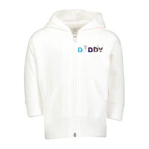 Frozen Dad And Mom Birthday Daddy Family Party Snowman Toddler Zip Fleece Hoodie