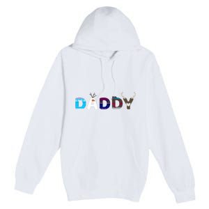 Frozen Dad And Mom Birthday Daddy Family Party Snowman Premium Pullover Hoodie