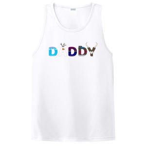 Frozen Dad And Mom Birthday Daddy Family Party Snowman PosiCharge Competitor Tank