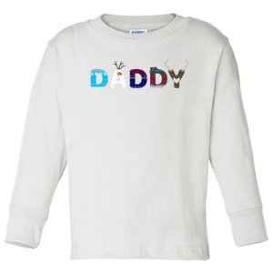 Frozen Dad And Mom Birthday Daddy Family Party Snowman Toddler Long Sleeve Shirt