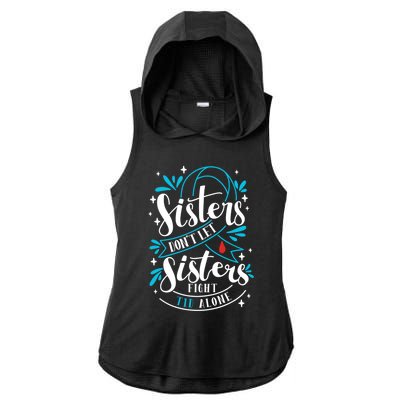 Funny Diabetes Awareness T1d Gift Ladies PosiCharge Tri-Blend Wicking Draft Hoodie Tank