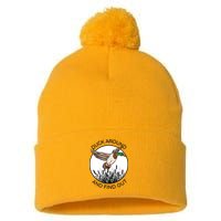 Funny Duck Around And Find Out Pom Pom 12in Knit Beanie