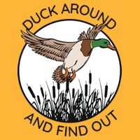 Funny Duck Around And Find Out Pom Pom 12in Knit Beanie