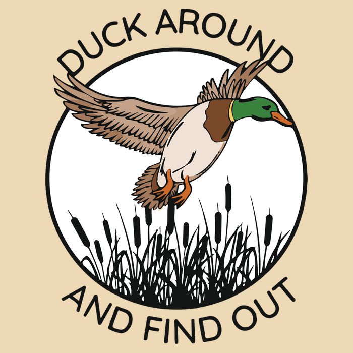Funny Duck Around And Find Out Drawstring Bag