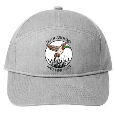 Funny Duck Around And Find Out 7-Panel Snapback Hat