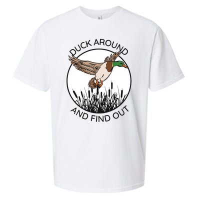 Funny Duck Around And Find Out Sueded Cloud Jersey T-Shirt