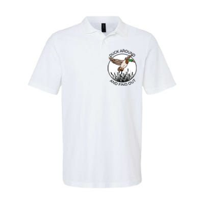 Funny Duck Around And Find Out Softstyle Adult Sport Polo