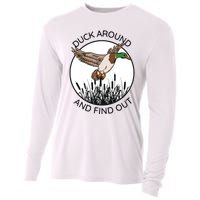 Funny Duck Around And Find Out Cooling Performance Long Sleeve Crew