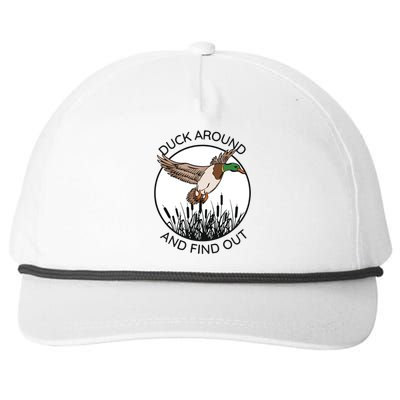 Funny Duck Around And Find Out Snapback Five-Panel Rope Hat