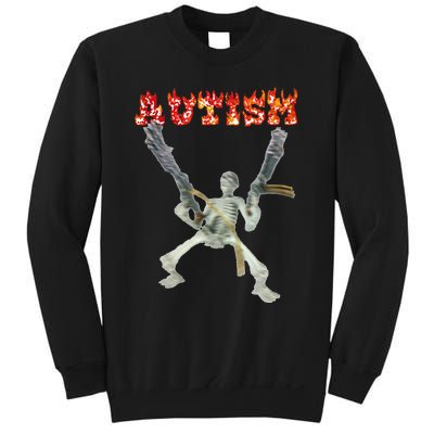 Funny Design Autism Skeleton Meme For Women Sweatshirt