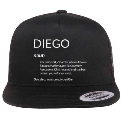 Fun DiegoS Apparel Diego Is The Best Funny Name Definition Diego Flat Bill Trucker Hat