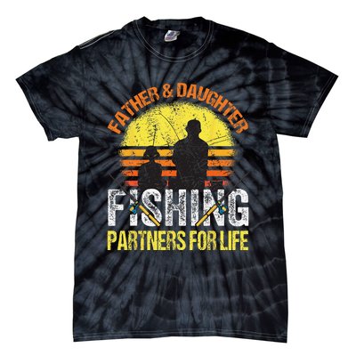 Fisherman Dad And Daughter Fishing Partners For Life Tie-Dye T-Shirt