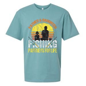 Fisherman Dad And Daughter Fishing Partners For Life Sueded Cloud Jersey T-Shirt