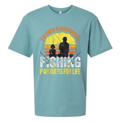 Fisherman Dad And Daughter Fishing Partners For Life Sueded Cloud Jersey T-Shirt