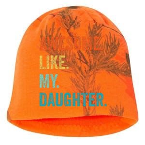 Funny Dad Awesome Like My Daughter Fathers Day Family Humor Kati - Camo Knit Beanie