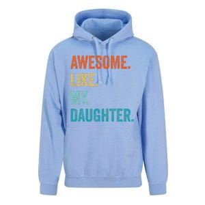 Funny Dad Awesome Like My Daughter Fathers Day Family Humor Unisex Surf Hoodie