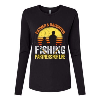 Fisherman Dad And Daughter Fishing Partners For Life Womens Cotton Relaxed Long Sleeve T-Shirt