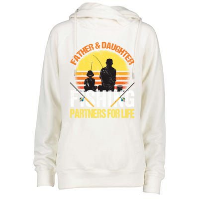 Fisherman Dad And Daughter Fishing Partners For Life Womens Funnel Neck Pullover Hood