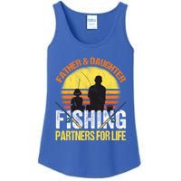 Fisherman Dad And Daughter Fishing Partners For Life Ladies Essential Tank