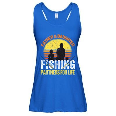 Fisherman Dad And Daughter Fishing Partners For Life Ladies Essential Flowy Tank