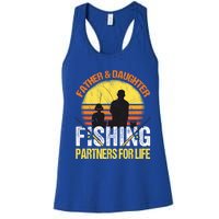 Fisherman Dad And Daughter Fishing Partners For Life Women's Racerback Tank