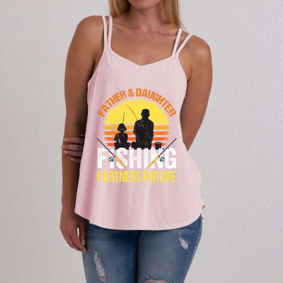 Fisherman Dad And Daughter Fishing Partners For Life Women's Strappy Tank