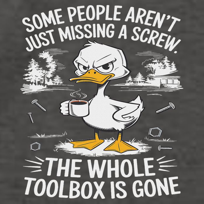 Funny Duck Aren't Missing A Screw The Whole Toolbox Is Gone Vector Backpack