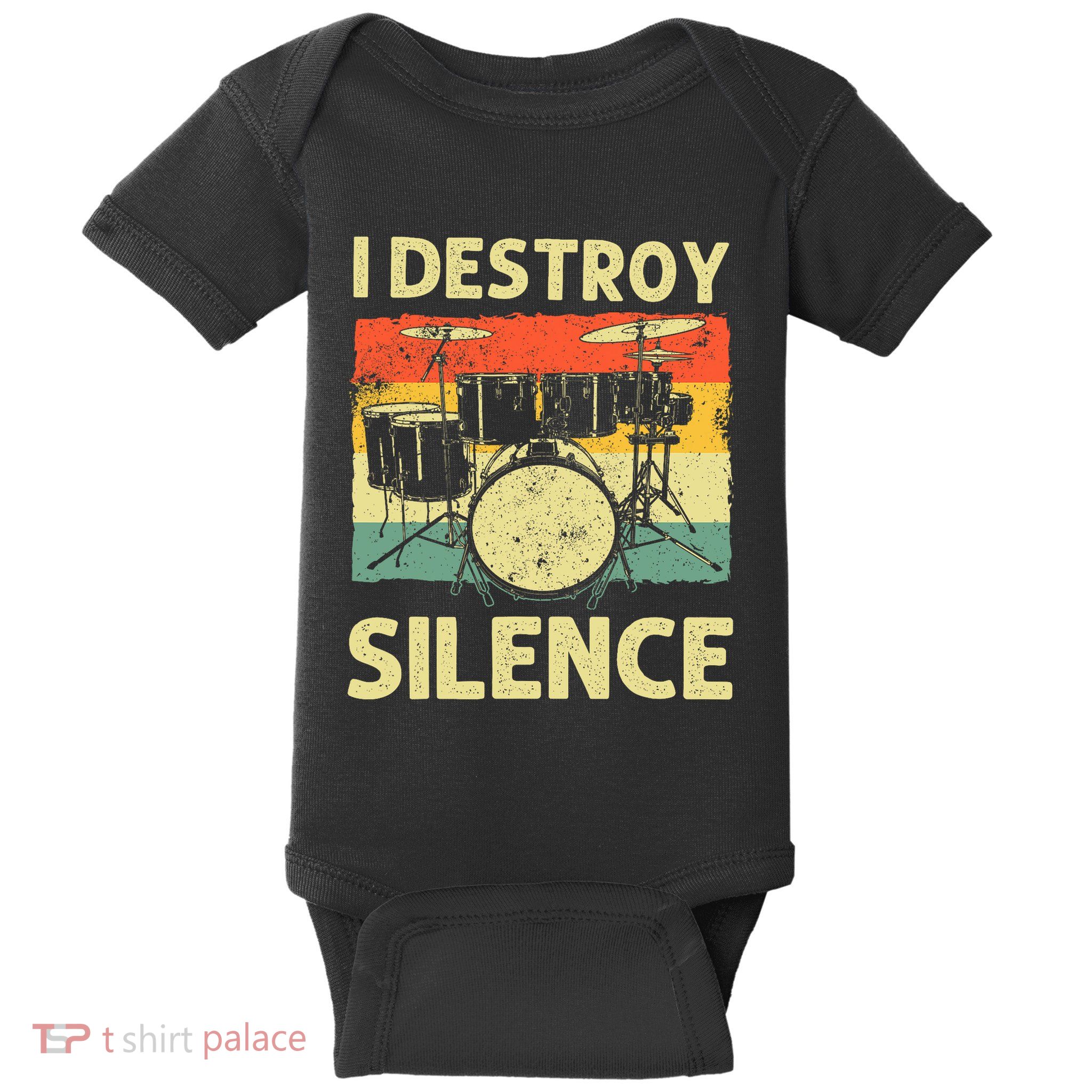 Funny Drumming Art Drumline Drum Set Drummer Baby Bodysuit