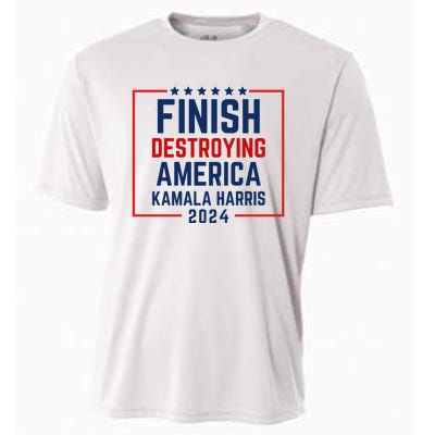 Finish Destroying America Kamala Harris 2024 Cooling Performance Crew T-Shirt