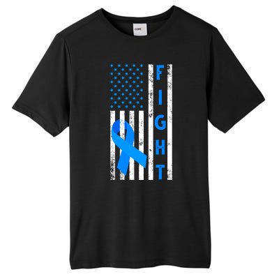 Fight Diabetes Awareness USA Flag Tall Fusion ChromaSoft Performance T-Shirt