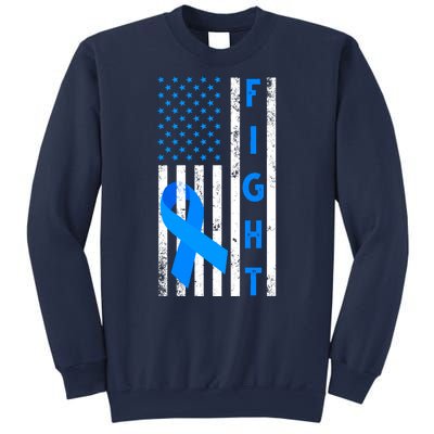 Fight Diabetes Awareness USA Flag Sweatshirt