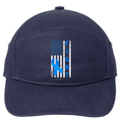 Fight Diabetes Awareness USA Flag 7-Panel Snapback Hat