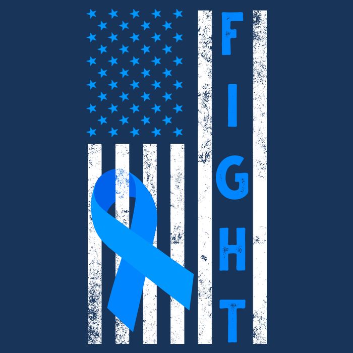Fight Diabetes Awareness USA Flag Drawstring Bag