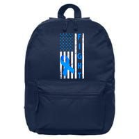 Fight Diabetes Awareness USA Flag 16 in Basic Backpack