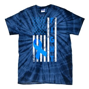 Fight Diabetes Awareness USA Flag Tie-Dye T-Shirt