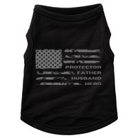 Fathers Day American Flag Husband Daddy Protector Hero Doggie Tank