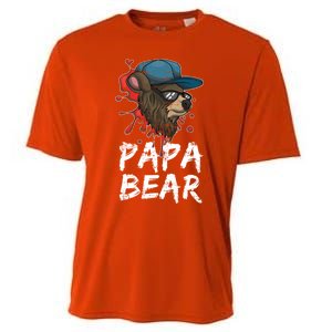 Fathers Day Animal Family Dad Funny Sunglasses Papa Bear Great Gift Cooling Performance Crew T-Shirt